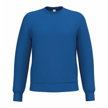 Sweat-shirt de Travail Mixte Col Rond Molleton Gratté bleu royal