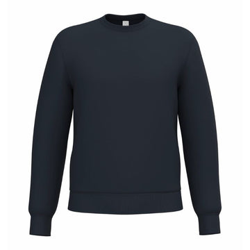 Sweat-shirt de Travail Mixte Col Rond Molleton Gratté bleu marine