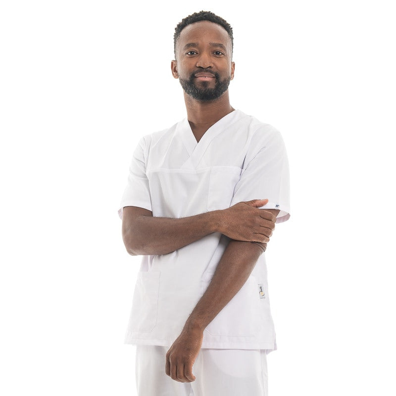 Tunique Médicale Mixte Nouméa Blanche Made in France - MANELLI