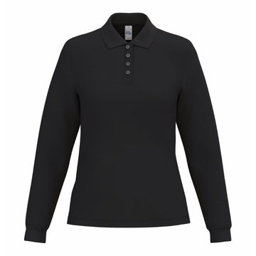 Polo de Service Piqué Femme Manches Longues noir