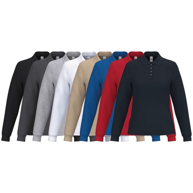 Polo de Service Piqué Femme Manches Longues - IDEAL BASIC BRAND