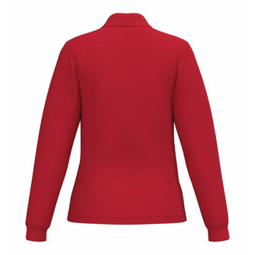 Polo de Service Piqué Femme Manches Longues rouge