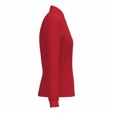 Polo de Service Piqué Femme Manches Longues rouge