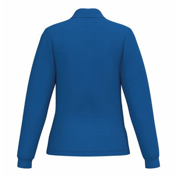 Polo de Service Piqué Femme Manches Longues bleu royal