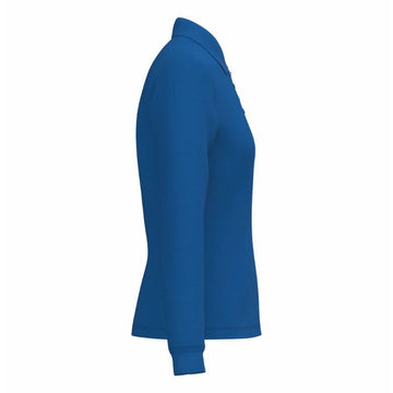 Polo de Service Piqué Femme Manches Longues bleu royal