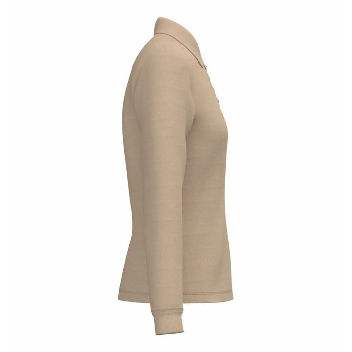 Polo de Service Piqué Femme Manches Longues beige
