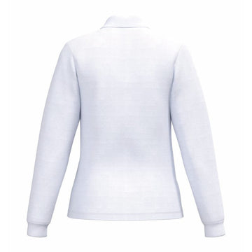 Polo de Service Piqué Femme Manches Longues blanc