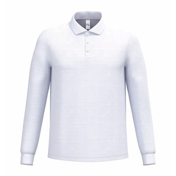 Polo de Travail Piqué Homme blanc  Manches Longues - IDEAL BASIC BRAND