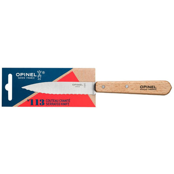 Couteau d'Office Cranté 10 cm Manche Hêtre - VICTORINOX