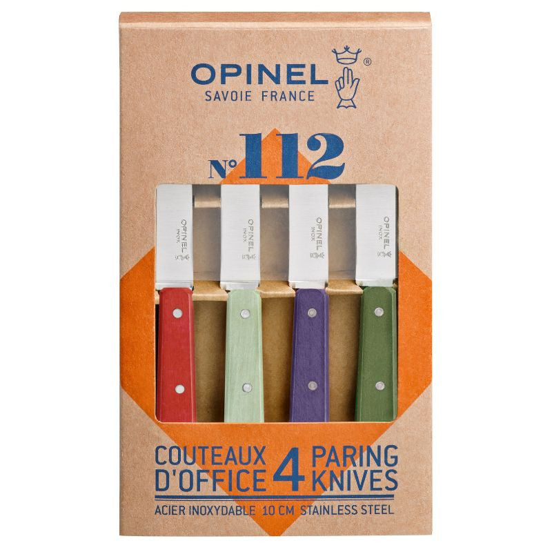 Coffret Couteaux de Cuisine 4 Office Lame inox Manches Bois Coloris Paysage – VICTORINOX