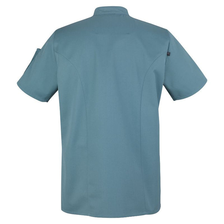 Veste de Cuisine Homme Manches Courtes Nero Bleu Lagon – ROBUR