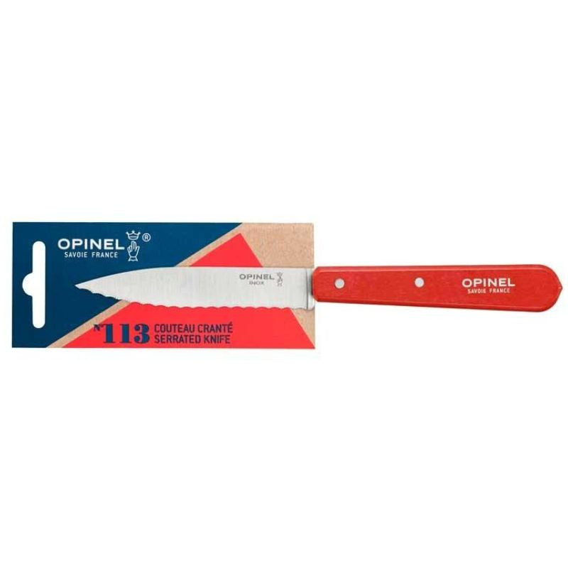 Couteau Office Cranté Rouge Lame 10 cm – OPINEL