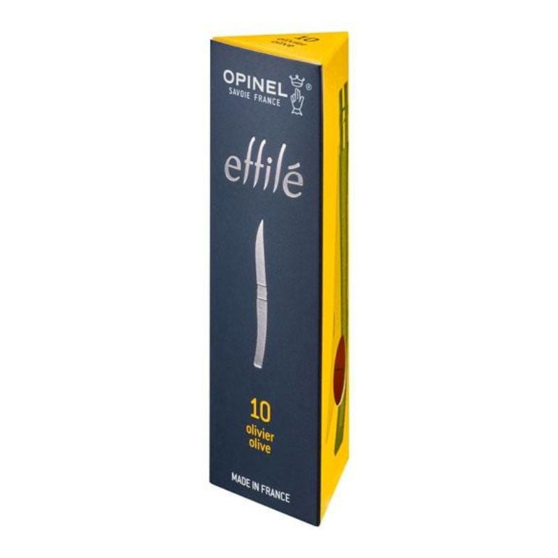 Couteau de Cuisine Lame 10 cm Manche Bois Olivier - OPINEL