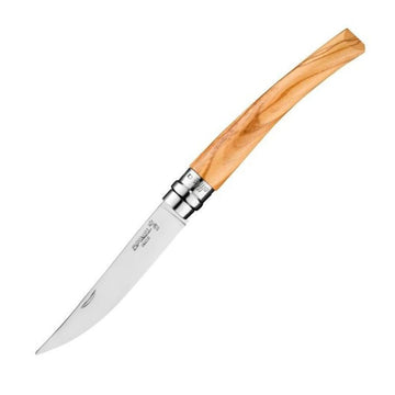 Couteau de Cuisine Lame 10 cm Manche Bois Olivier - OPINEL