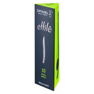 Couteau professionnel de cuisine – Effilé N°10 – Lame inox 10 cm – Manche bois hêtre – OPINEL