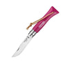 Couteau de Poche Lame Inox Manche Bois Framboise + Lien Cuir – OPINEL