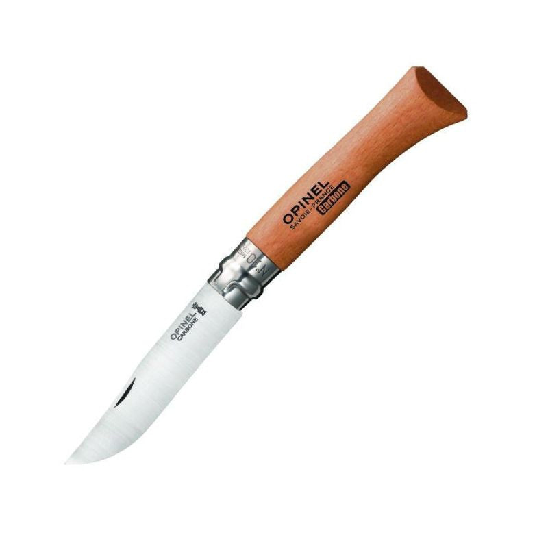 Couteau de Cuisine Lame Acier Carbone Bois Naturel - OPINEL