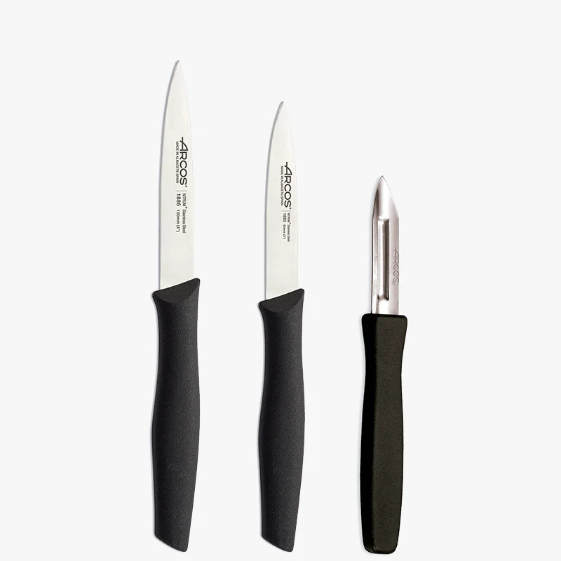 Set 3 couteaux office noir