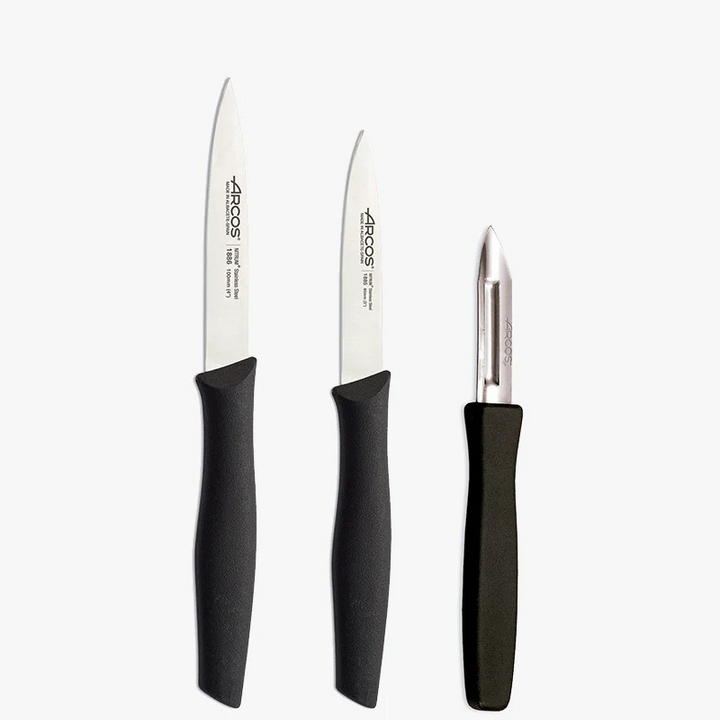 Set 3 couteaux office noir