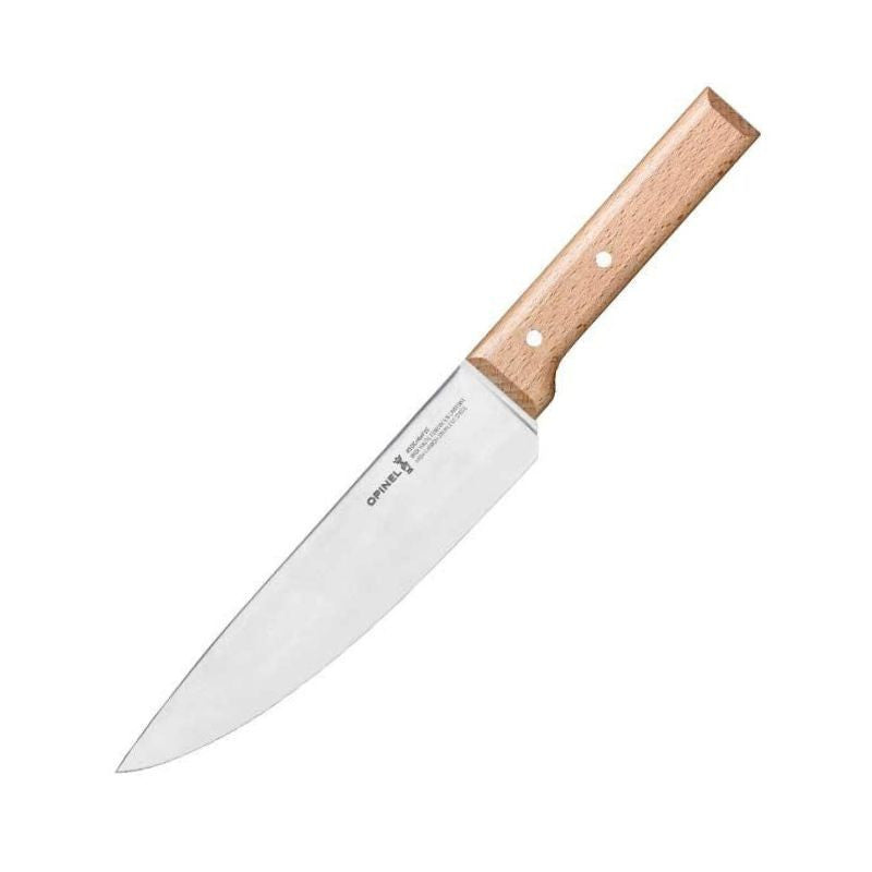 Couteau de chef - Usage cuisine - Gamme Parallèle - Lame inox 20 cm - Bois hêtre - OPINEL