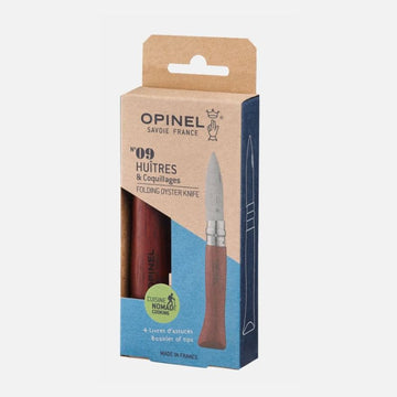 Couteau à Huîtres N°09 Lame 6,5cm Virole Tournante Manche Padouk - OPINEL