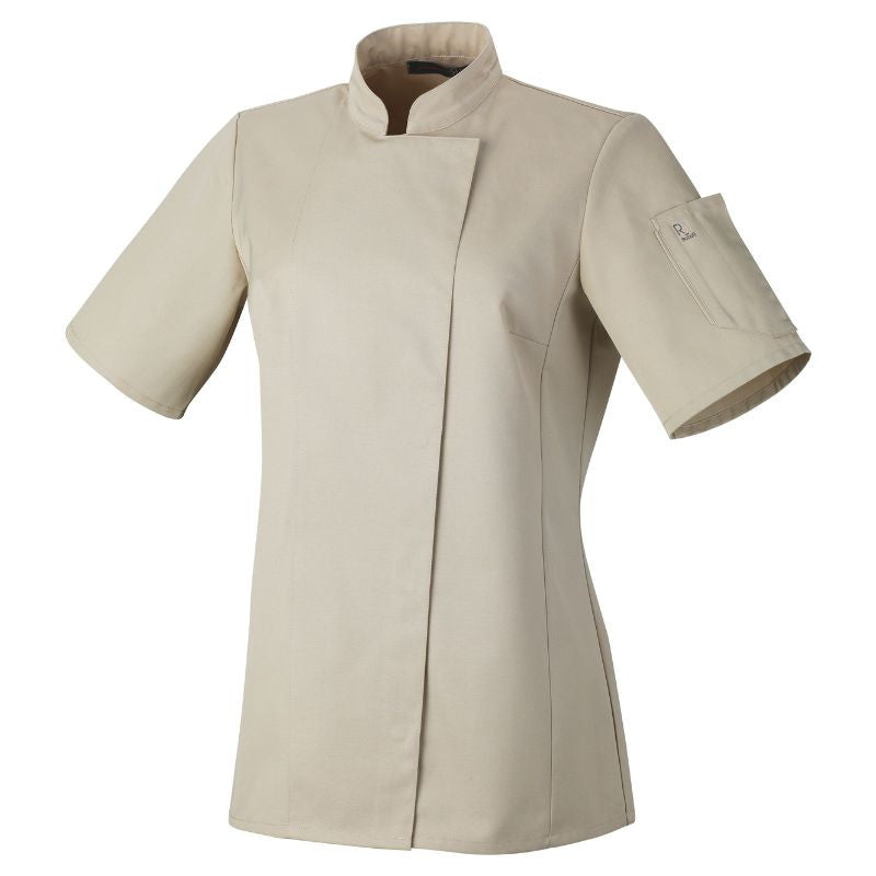 Veste de Cuisine Femme Manches Courtes Unera Beige – ROBUR