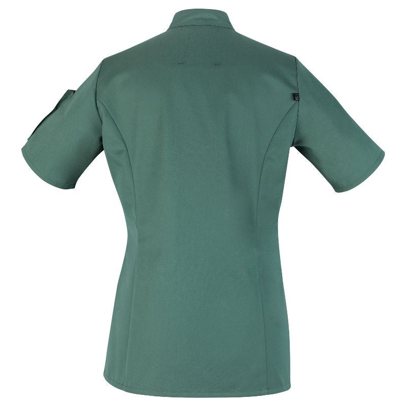 Veste de Cuisine Femme Manches Courtes Unera Vert Sauge – ROBUR