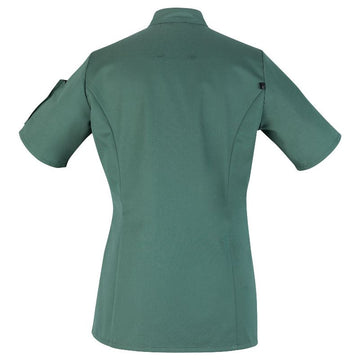 Veste de Cuisine Femme Manches Courtes Unera Vert Sauge – ROBUR