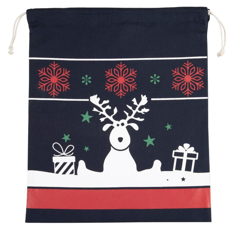 Sac Cordon Bleu Marine Motifs Noël - TOPTEX