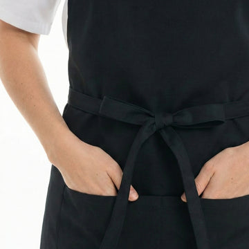poche tablier à bavette noir
