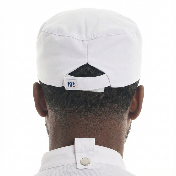 fermeture calot de cuisine blanc