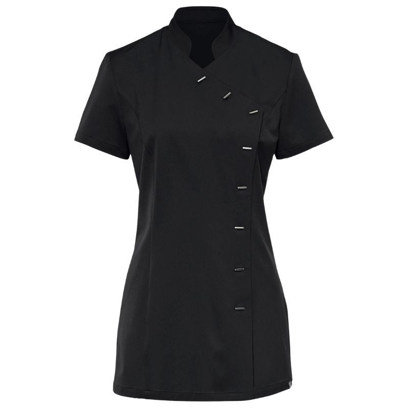 Blouse Esthéticienne Femme Manches Courtes NOIR - CLINIC DRESS