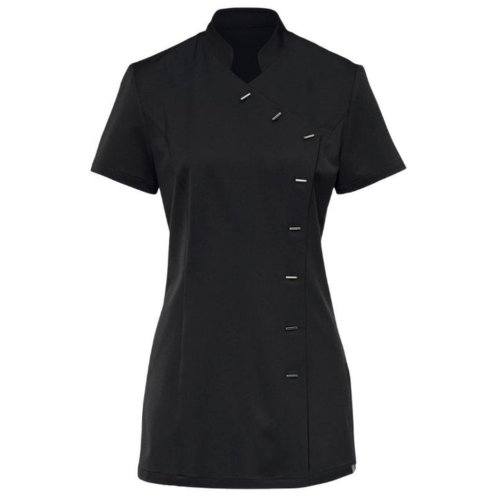 Blouse Esthéticienne Femme Manches Courtes NOIR - CLINIC DRESS