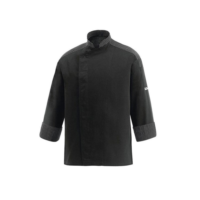 veste de cuisine rayures blanches