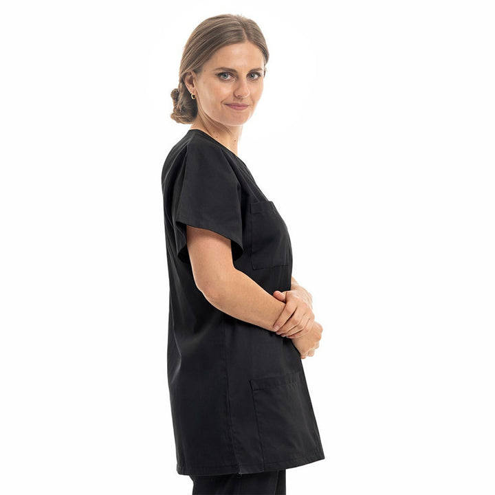 Blouse Médicale Femme Nicea Noir Made in France - MANELLI
