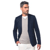 Veste de Service Homme en Maille Bleu - KARIBAN