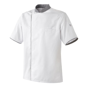 Veste de boulanger col pied de poule