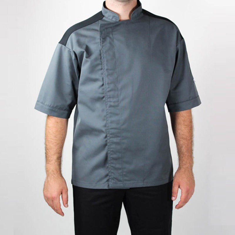 Veste de cuisine GRISE - Manches courtes
