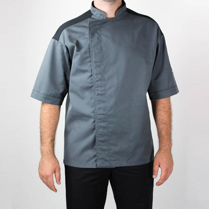 Veste de cuisine GRISE - Manches courtes