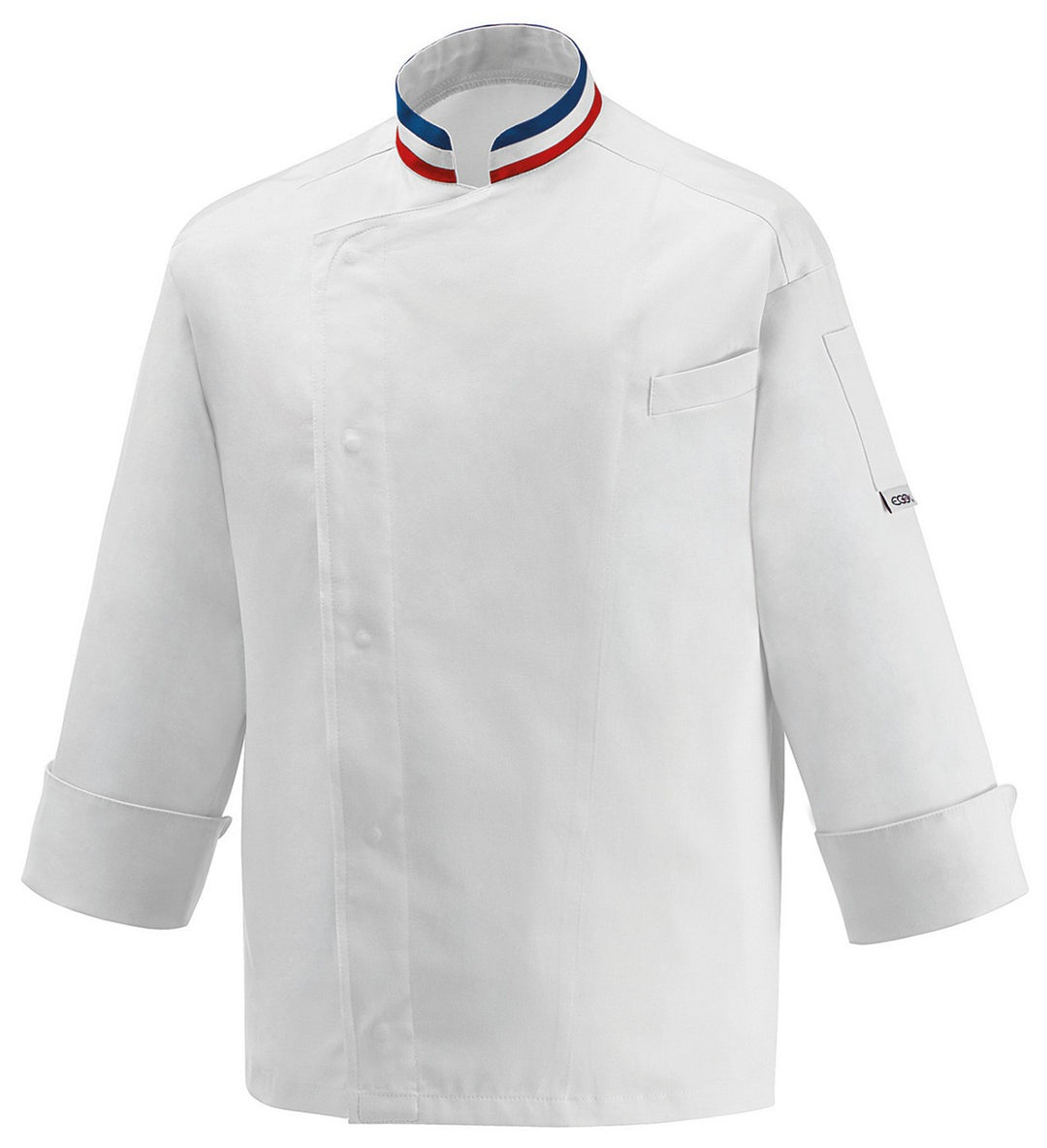Veste de Cuisine Blanche Tricolore, manche longue pour professionnel et particulier