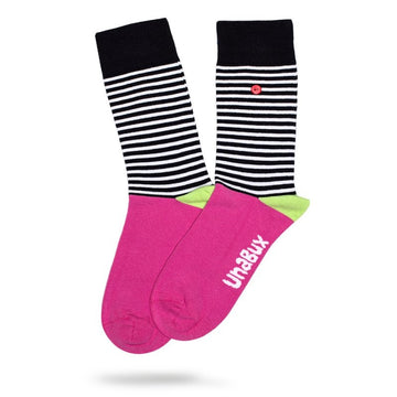 Chaussettes noir et rose - After Dark Unabux