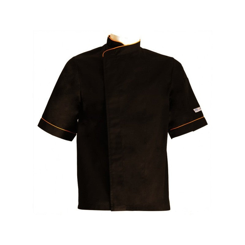 Veste de cuisine grande taille lisere orange mc