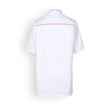Blouse medicale lisere rose femmes manche courte
