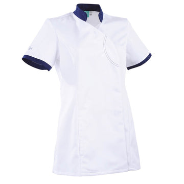 Blouse clemix blanche et bleue