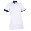 Blouse Médicale Femme Lin Cintrée Blanc et Bleu - LAFONT SANTE
