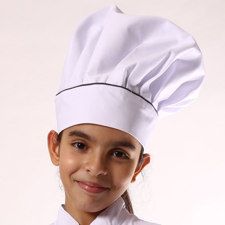 Toque blanche liseré couleur