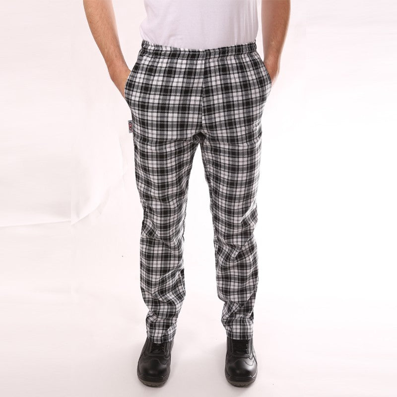 Pantalon de Cuisine Carreaux Noir pas cher