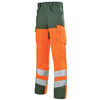 Pantalon Haute Visibilité Fluo Orange Hivg et Vert Foncé - ADOLPHE LAFONT