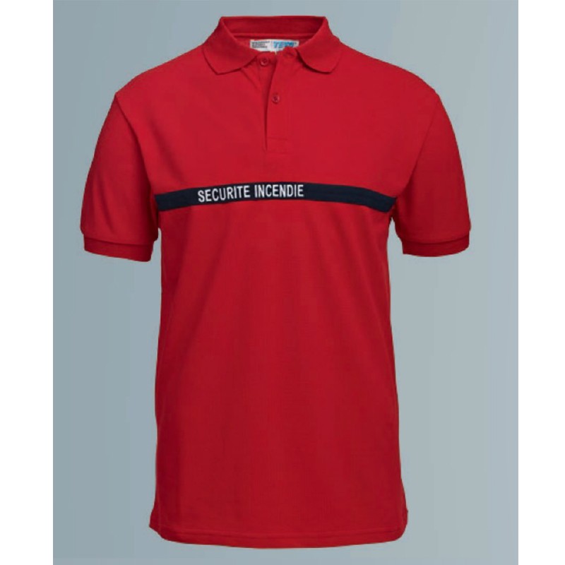 Polo sécurité incendie rouge