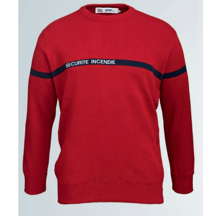 Pullover sécurité incendie rouge